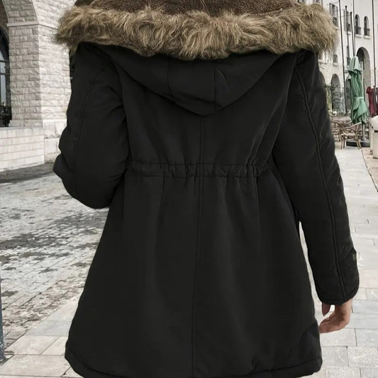 Chaqueta Hoodie Ajustada Casual Cordones Mujer Largo Europeo Americano - Image 2