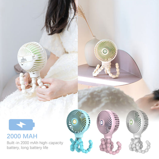 Ventilador Portátil Plegable con Carga USB - Mini Abanico para Cochecito y Hogar - Image 2