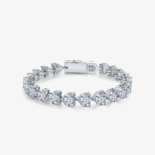 Pulsera de Plata Pura con Diamantes de Carbono - Brillo Completo - Image 2