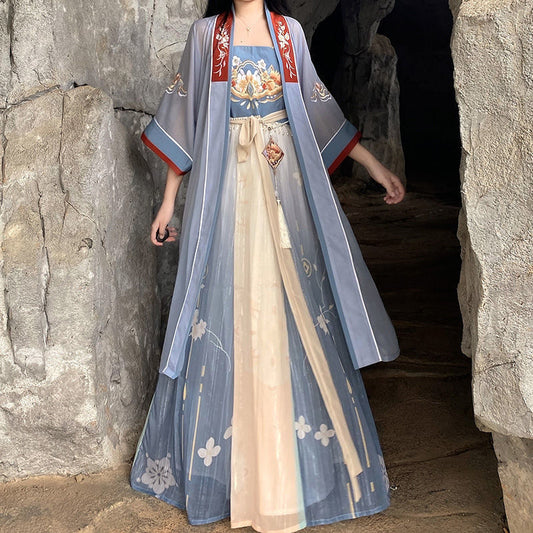 Traje Hanfu Tang Dynasty Hezi con Bordados Tradicionales Chinos - Image 2