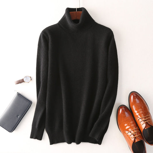 Suéter de Cuello Alto en Cachemira para Hombre - Otoño Invierno - Image 2