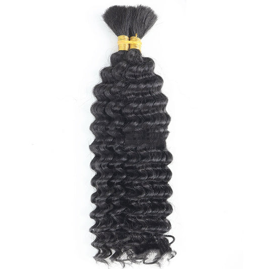 Cabello a Granel Ondas Profundas Boho Trenzas Mixtas Humano - Image 2