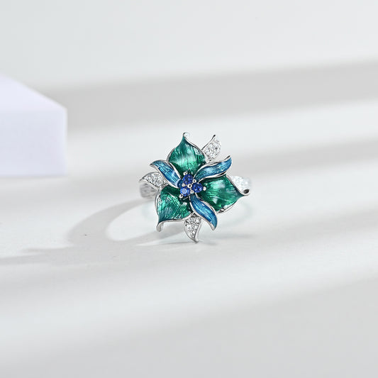 Conjunto de Aretes y Dije en Resina Epoxi Púrpura - Image 2
