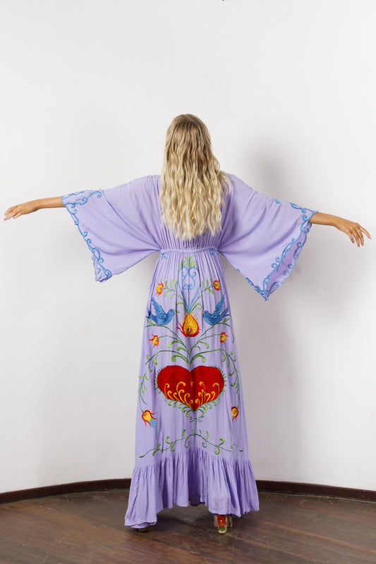 Vestido Vintage para Mujer con Detalles Bordados y Recortes - Image 2