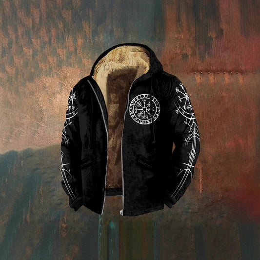 Chaqueta Hoodie con Cierre Vintage Estampado 3D para Hombre - Image 2
