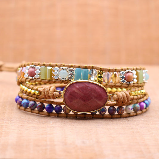 Pulsera Tejida a Mano con Cristales para Yoga y Meditación - Image 2