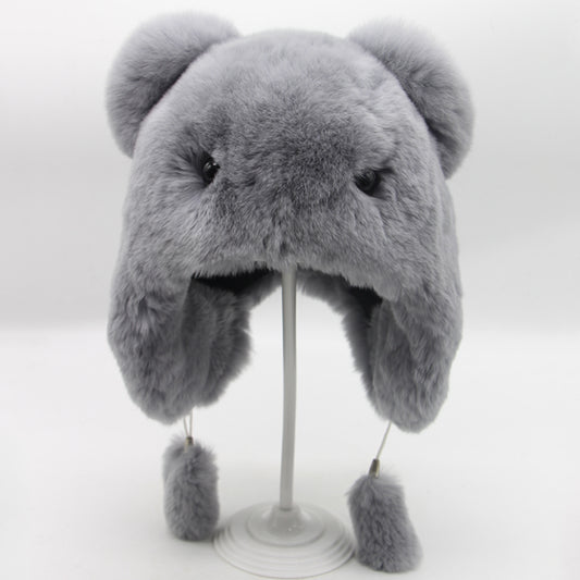 Gorro Infantil de Piel de Conejo Rex - Diseño Fashionable y Adorable - Image 2