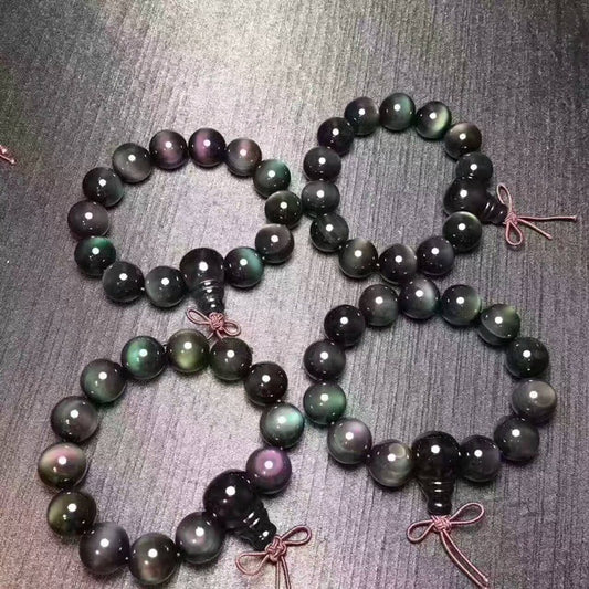 Pulsera de Obsidiana Bicolor - Protección y Equilibrio - Image 2