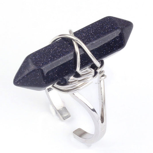 Anillo Hexagonal de Cristal Natural - Image 2