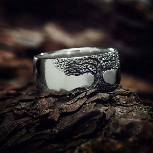 Anillo Árbol de la Vida Grabado Vintage Minimalista - Image 2