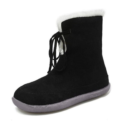 Botas de Felpa con Cordones Planos - Image 2