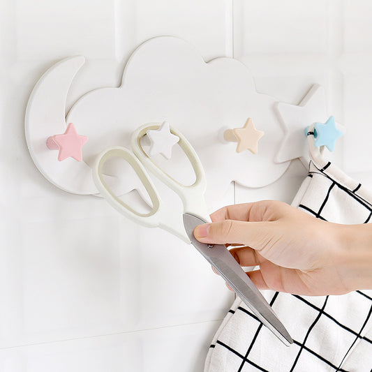 Perchero de Pared Decorativo Estrellas, Lunas y Nubes sin Clavo - Image 2