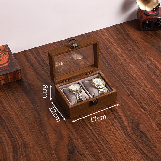 Caja Organizadora de Relojes en Nogal Negro con Almohada Suave - Image 2
