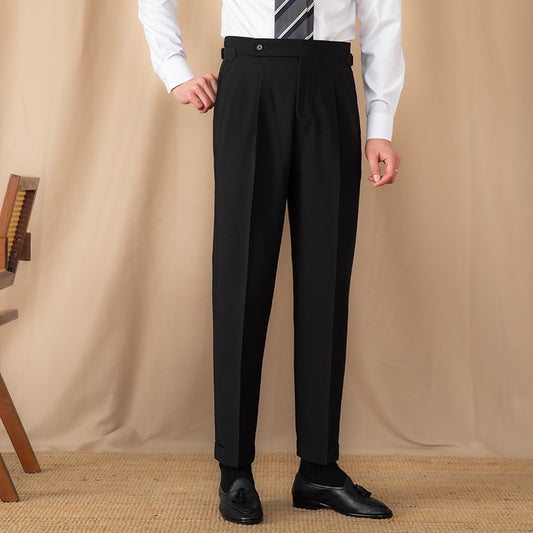 Pantalón de Vestir Hombre Cintura Alta Liso Corte Recto - Image 2