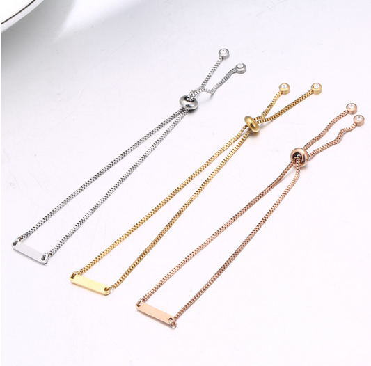 Pulsera Elástica Personalizada con Letras Ajustable - Image 2