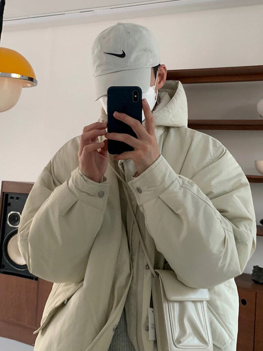 Abrigo Acolchado Hombre Estilo Coreano Suelto Grueso Algodón Premium - Image 2