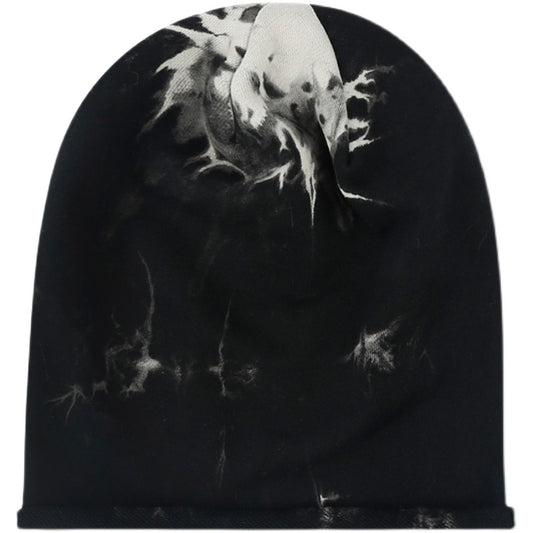 Gorro Tie-Dye de Felpa Negra para Hombre y Mujer - Otoño e Invierno - Image 2