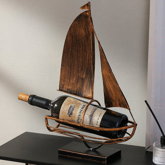 Botellero Decorativo Barco de Hierro - Image 2