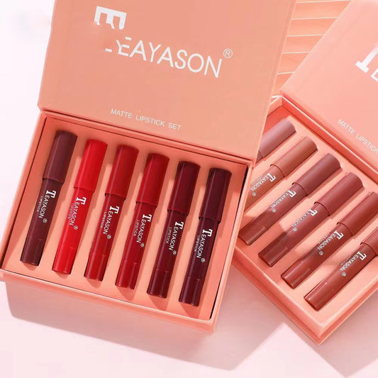 Set de 6 Labiales Mate Multicolor para Mujer - Image 2