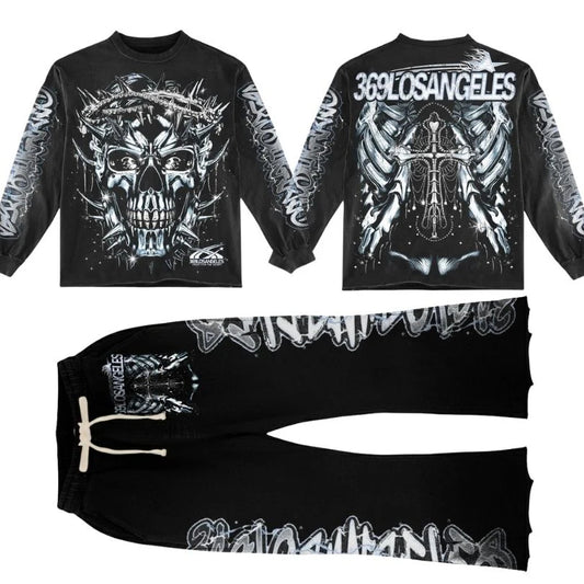 Conjunto Deportivo Fight For Glory: Camiseta Manga Larga + Pantalón Acampanado - Image 2