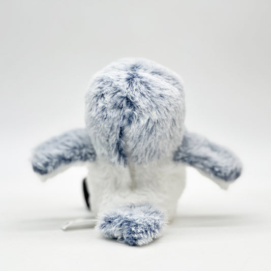 Interactive plush bird cat toy with brown and white fur, flapping wings, and a small tabby kitten observing. - Image 4