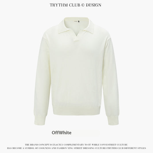 Polo Boutique de Manga Larga con Solapa para Hombre y Mujer - Otoño e Invierno - Image 2