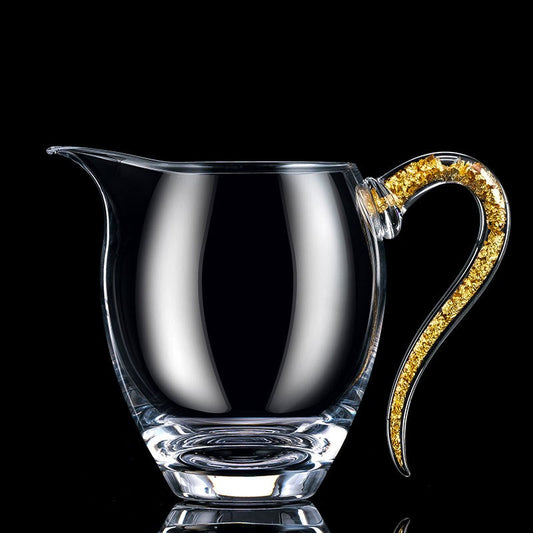 Taza de Té en Cristal con Detalles en Oro de Alta Calidad - Image 2