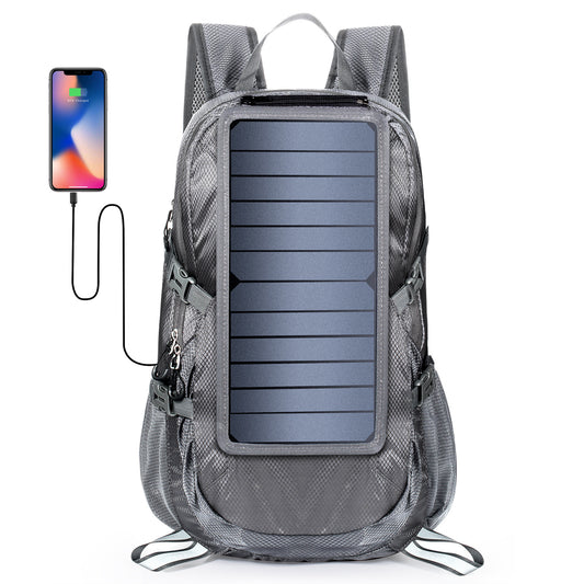Mochila Solar Plegable para Senderismo con Carga USB 5V - Image 2
