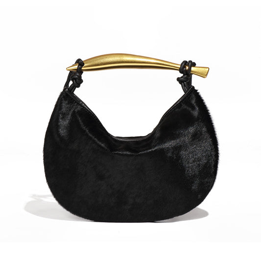 Bolso Sardina de Cuero Genuino con Crin de Caballo - Moda Étnica Premium - Image 2