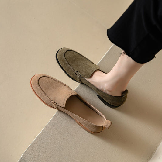 Zapatos Planos Mujer Otoño con Tacón Grueso y Punta Baja - Image 2