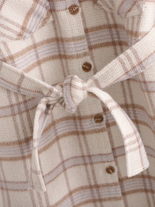 Camisa Suéter Cuadros Holgada Largo - Image 2