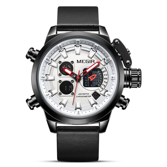 Reloj de Pulsera Inteligente con Alarma Luminosa y Correa de Cuero - Image 2