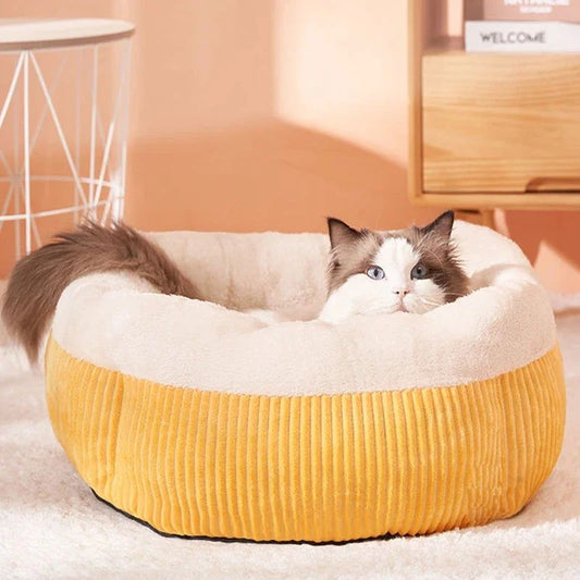Cama Circular Lavable para Gatos y Perros - Nido Acogedor Antiestrés - Image 2