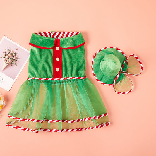 Traje de Falda Gauza Verde para Perros - Ropa Festiva Adorable - Image 2