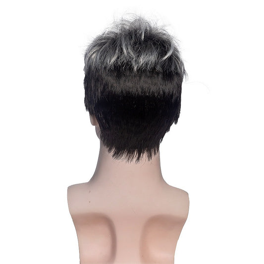 Peluca Corta de Textura Esponjosa para Hombre - Cobertura Completa - Image 2