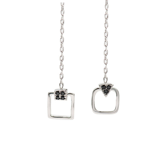 Aretes Largos con Diamantes Brillantes - Image 2