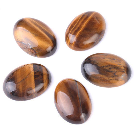 Anillo de Ojo de Tigre Natural con Óvalo Plano - Image 2