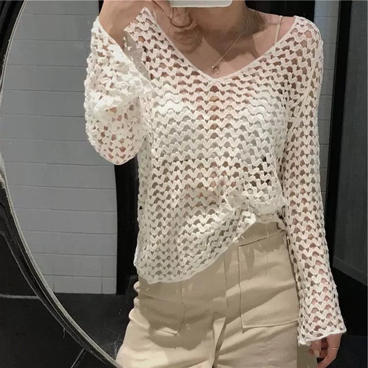 Suéter de Protección Solar Chic con Estilo Dulce y Picante - Image 2