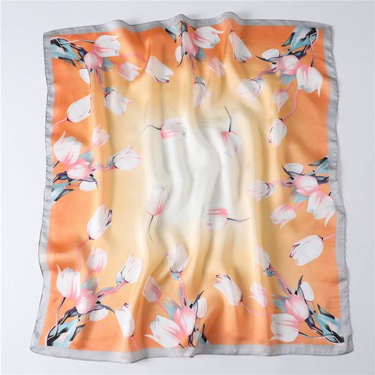 Pañuelo de Seda Floral Versátil para Cualquier Ocasión - Image 2