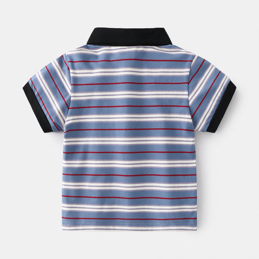 Camisa Casual Infantil con Cuello Solapa y Manga Corta - Image 2