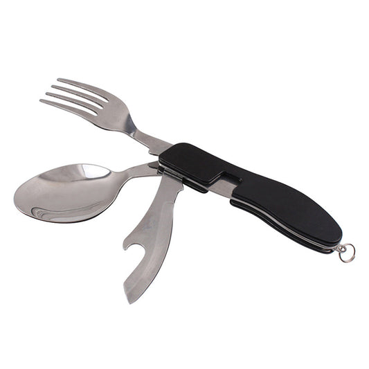 Cubiertos de Viaje Plegables Multifuncionales con Tres Cuchillos para Fruta - Image 2