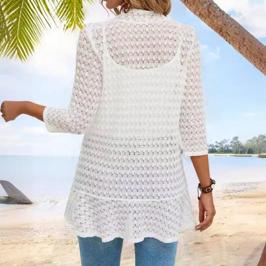 Chaqueta de Playa de Encaje Elegante y Versátil - Image 2