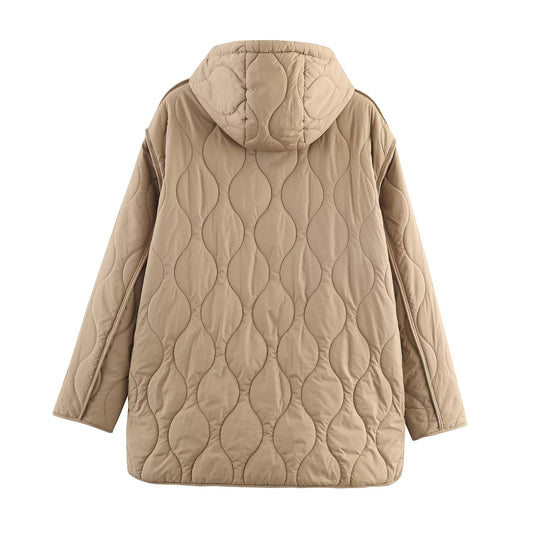 Chaqueta Acolchada Impermeable con Capucha para Mujer - Versátil y Cómoda - Image 2