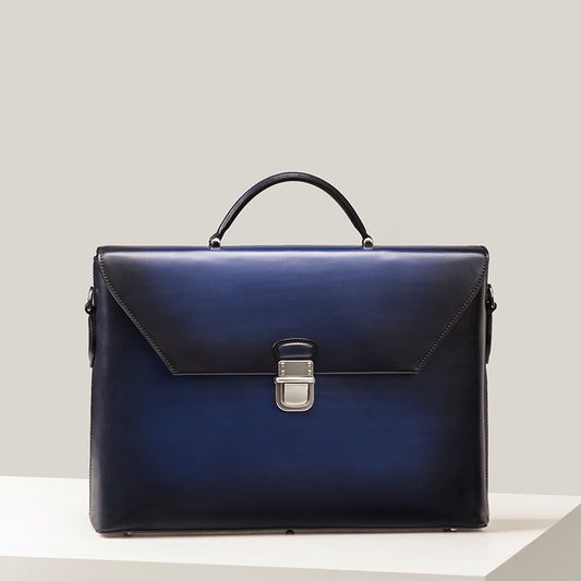 Bolso Vintage Artesanal de Cuero con Solapa para Negocios - Image 2