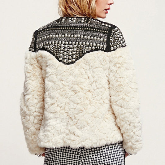 Chaqueta de Piel de Cordero con Paneles - Image 2