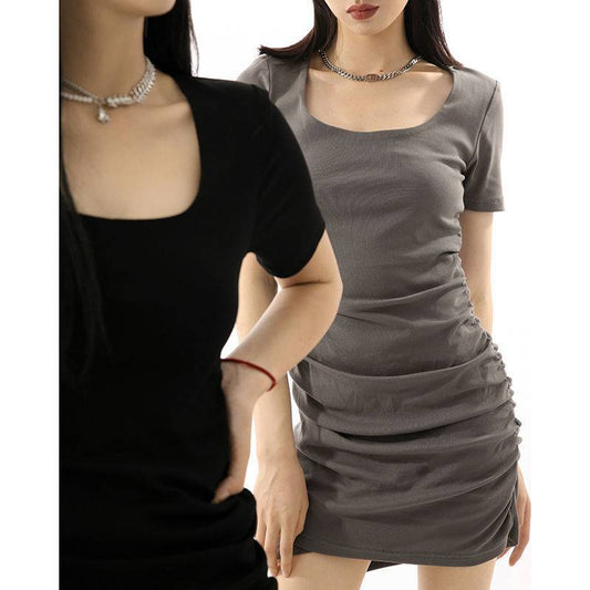 Vestido Negro Escote Cuadrado Pure Desire - Image 2