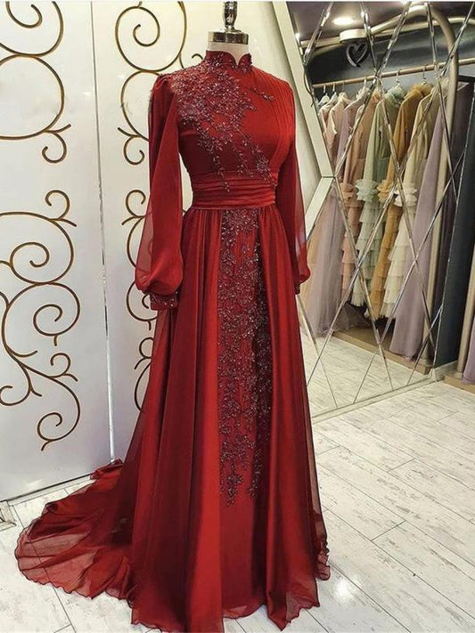 Vestido de Noche Largo Elegante con Cuello Mao - Image 2