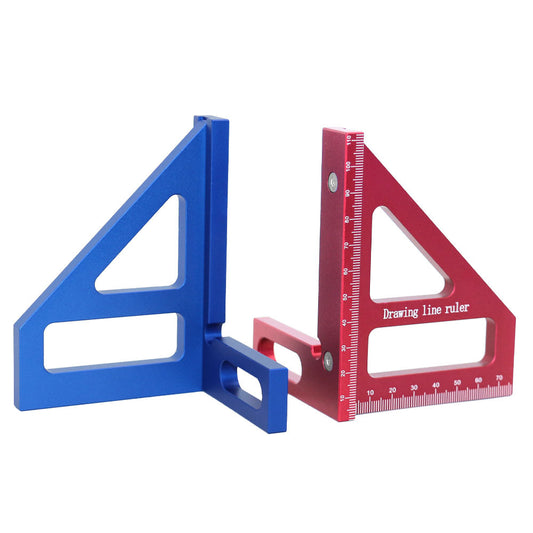Regla de Aleación de Aluminio para Carpintería con Ángulos y Líneas de Referencia - Image 2