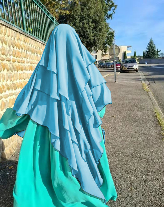 Turbante Protector Solar Multicapa para Mujer - Diseño Étnico Tradicional - Image 2