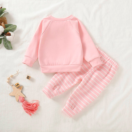 Conjunto de Pijama para Bebés Niños y Niñas - Sudadera y Pantalón Rayado (3-18 Meses) - Image 2
